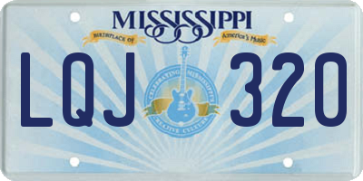 MS license plate LQJ320