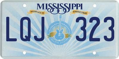 MS license plate LQJ323