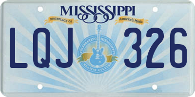 MS license plate LQJ326