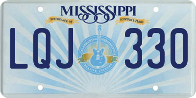MS license plate LQJ330
