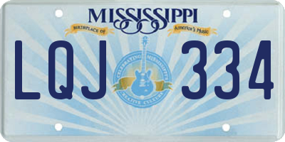 MS license plate LQJ334