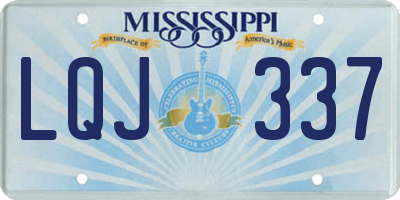 MS license plate LQJ337