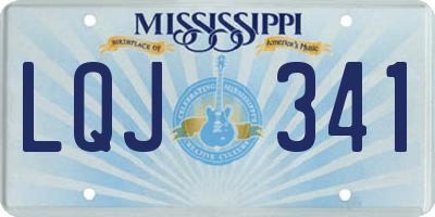MS license plate LQJ341