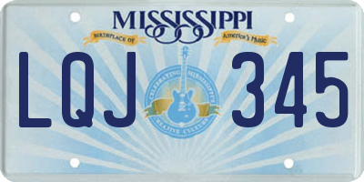 MS license plate LQJ345
