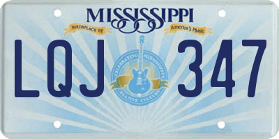 MS license plate LQJ347
