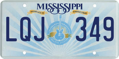 MS license plate LQJ349