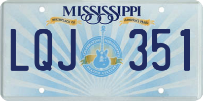 MS license plate LQJ351