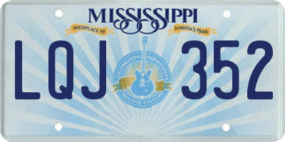 MS license plate LQJ352