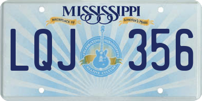 MS license plate LQJ356
