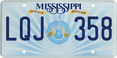 MS license plate LQJ358