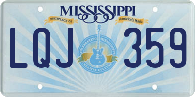 MS license plate LQJ359