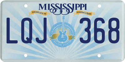 MS license plate LQJ368