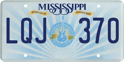 MS license plate LQJ370