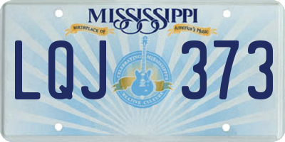 MS license plate LQJ373