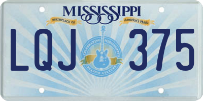 MS license plate LQJ375