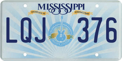 MS license plate LQJ376