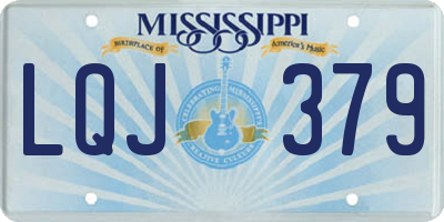 MS license plate LQJ379