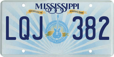 MS license plate LQJ382