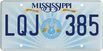 MS license plate LQJ385