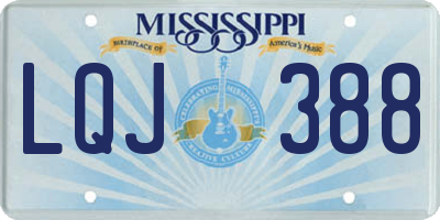 MS license plate LQJ388