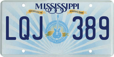 MS license plate LQJ389