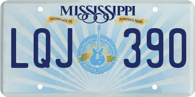 MS license plate LQJ390