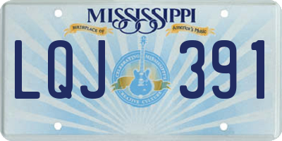 MS license plate LQJ391