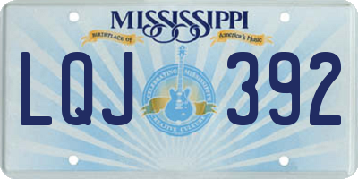 MS license plate LQJ392