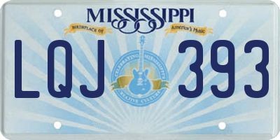 MS license plate LQJ393