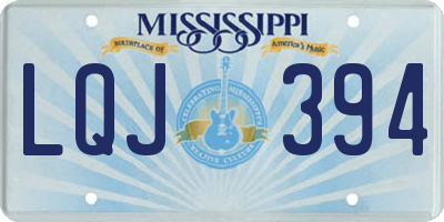 MS license plate LQJ394