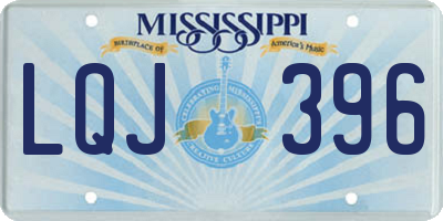 MS license plate LQJ396