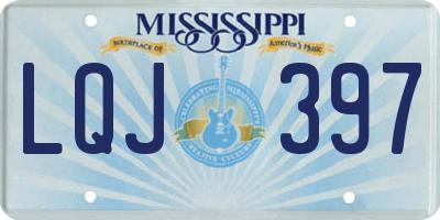 MS license plate LQJ397
