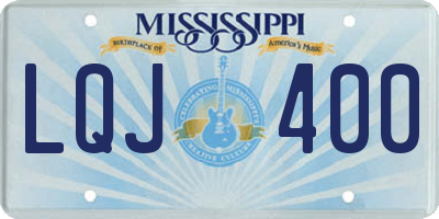 MS license plate LQJ400