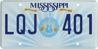 MS license plate LQJ401