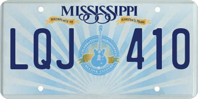 MS license plate LQJ410