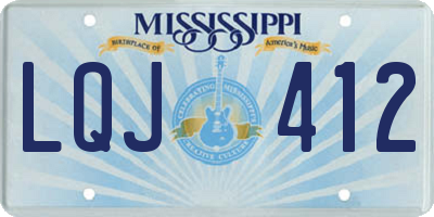 MS license plate LQJ412