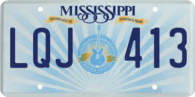 MS license plate LQJ413