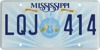 MS license plate LQJ414