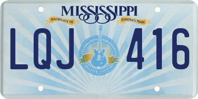 MS license plate LQJ416