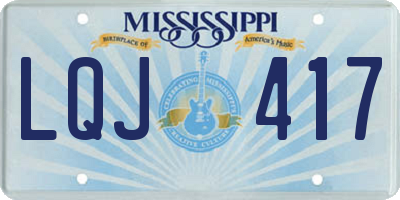 MS license plate LQJ417