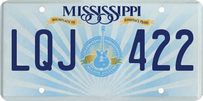MS license plate LQJ422