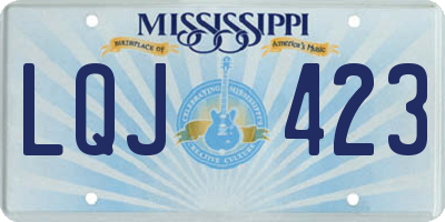 MS license plate LQJ423