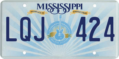 MS license plate LQJ424