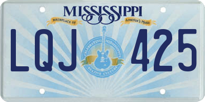 MS license plate LQJ425
