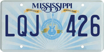 MS license plate LQJ426