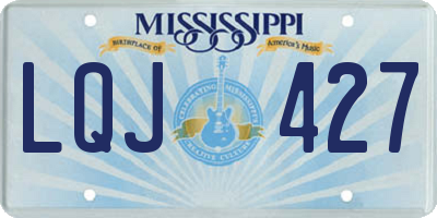 MS license plate LQJ427