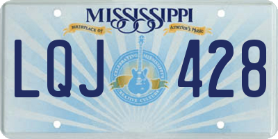 MS license plate LQJ428