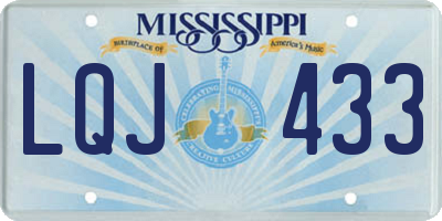 MS license plate LQJ433