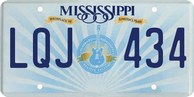 MS license plate LQJ434