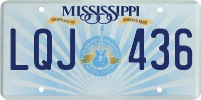 MS license plate LQJ436